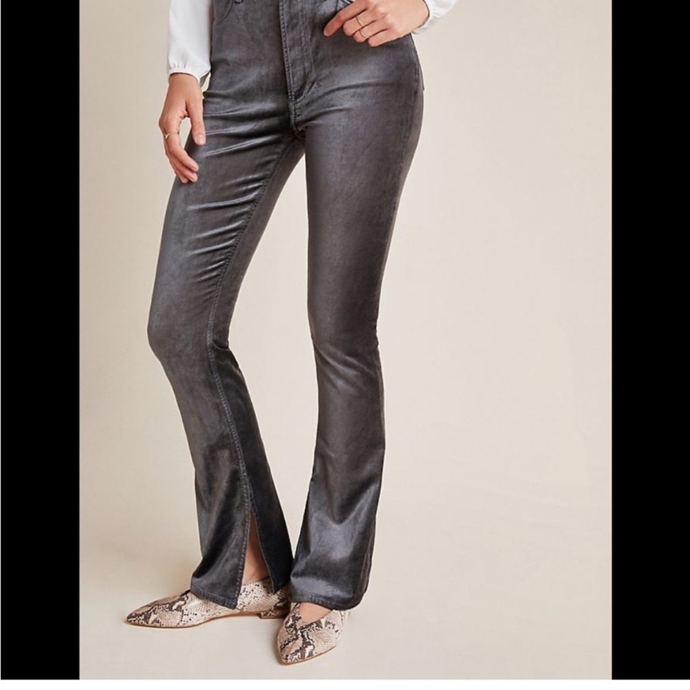 Citizens Of Humanity Charcoal Velvet Georgia Bootcut Flare Pants